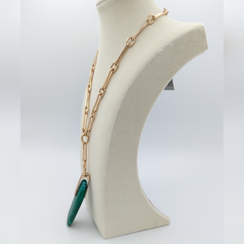 Robert Lee Morris SOHO Sculptural Stone Pendant Y Necklace NEW - Picture 5 of 9